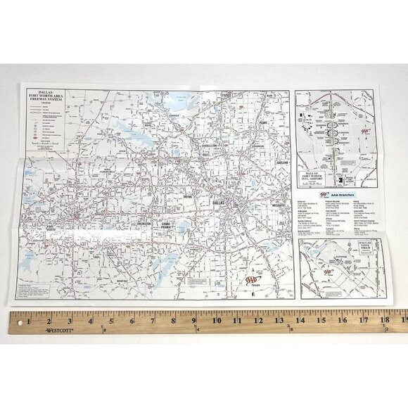 2003-2011 AAA Dallas-Fort Worth Area Freeway System Quick Reference MAP Texas - Picture 4 of 5